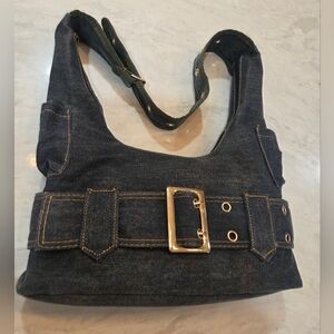 Stylish Denim Hobo Bag